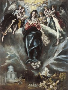 Den obefläckade avlelsen, ca. 1608-1614 av El Greco