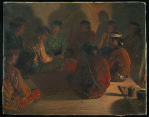 Navajo kortspelare av Elbridge Ayer Burbank