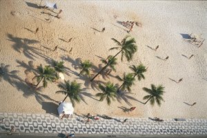 Brasilien, Rio de Janeiro, Ipanema Beach, flygfoto (foto)