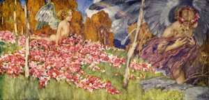 Another Way of Love (färg litho) av Eleanor Fortescue Brickdale