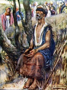 Blind Bartimeus (färg litho)