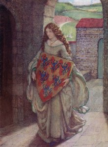 Elaine (färg litho) av Eleanor Fortescue Brickdale