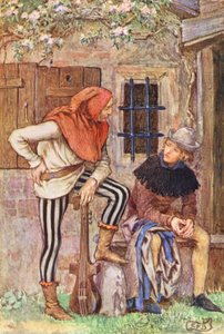 Illustration till The Gathering of Brother Hilarius av Michael Fairless (färglitografi) av Eleanor Fortescue Brickdale