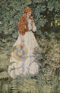 Är hon inte rent guld, min älskarinna? (färg litho) av Eleanor Fortescue Brickdale