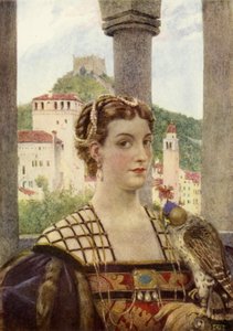Kate the Queen (färg litho) av Eleanor Fortescue Brickdale