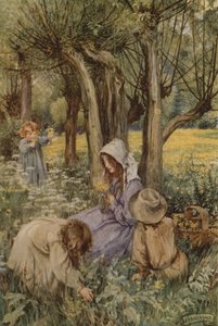 Åh, att vara i England nu när april är där (färg litho)