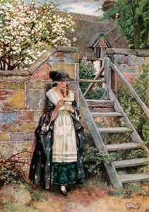 Olivia. Goldsmith. Kyrkoherden i Wakefield (färglitografi) av Eleanor Fortescue-Brickdale