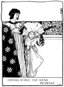 Råd är Mine and Sound Prudence, 1898. av Eleanor Fortescue Brickdale