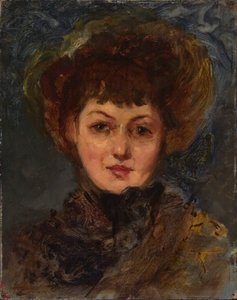 Porträtt av Mrs John Gellatly, 1890-1897. av Eleanor Greatorex