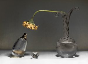 Stilleben med vissna blommor