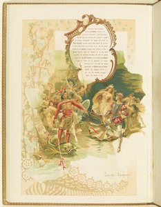 Program för balett La Perle av Marius Petipa och Riccardo Drigo, 1896.