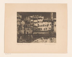 Borgo San Jacopo (Firenze) (originaltitel på objekt) av Elena Wissmann (signed by artist)