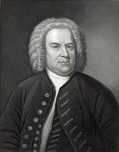 Porträtt av Johann Sebastian Bach, tysk kompositör