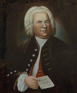 Porträtt av Johann Sebastian Bach, mitten av 1700-talet.. av Elias Gottlob Haussmann