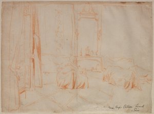 Hans excellens greve Creutzes (?) förrum i Paris av Elias Martin