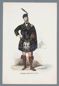 Skotsk kostym. (1800-talet.) (titel på objektet)