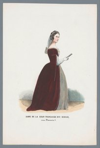 Damen vid det franska hovet XVI-talet, under Francois I (titel på objektet)