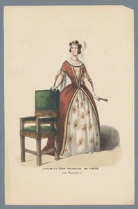 Dam av franska hovet XVI-talet. under Francois I (titel på objekt) av Elias Spanier