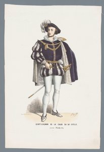 Gentleman vid 1500-talets hov (under Karl IX) (titel på objektet)