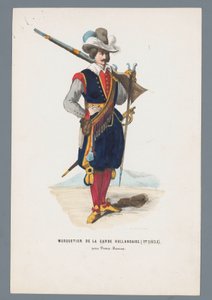 Musketör från det holländska gardet (1600-talet). under prins Maurice