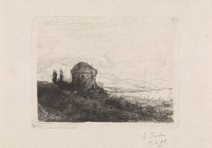 Chateau Chatelard nära Clarens av Elias Stark (signed by artist)