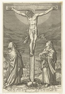 Kristus på korset, med Maria och Johannes Döparen Passion of Christ (serietitel) av Elias van den Bossche