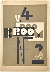 Omslag till 1923 års utgåva av konsttidskriften "Broom av Eliezer Markowich (1890-1941) Lissitzky