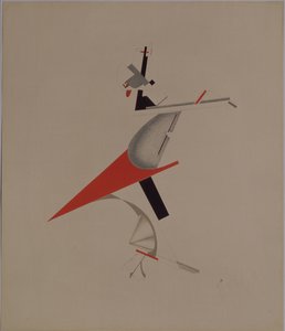 Buse. Statyett för operan Seger över solen av A. Kruchenykh, 1920-1921 av Eliezer Markowich Lissitzky
