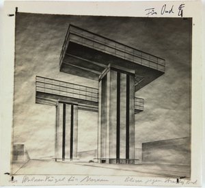 Skyskrapan Wolkenbügel på Strastnoy Boulevard i Moskva, 1925