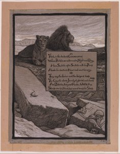 (Illustration för Rubáiyát av Omar Khayyám) Domstolarna i Jamshyd av Elihu Vedder