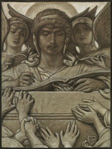 (Illustration för Rubáiyát av Omar Khayyám) Den inspelande ängeln av Elihu Vedder