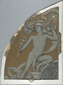 Cartoon for Mercury, från sextio studier för Huntington-taket (1926.80) av Elihu Vedder