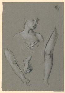 Detaljer om figurstudier av Elihu Vedder