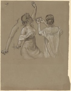 Dionysiska Revelers, mitten av slutet av 1800-talet. av Elihu Vedder