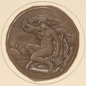 Teckning för Star of Fortune, 1892. av Elihu Vedder