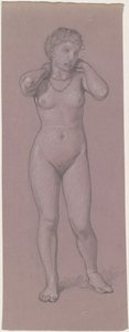Naken kvinna med halsband, 1870-1880-tal. av Elihu Vedder
