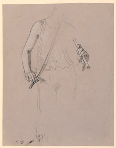 Figurstudie: Klädd man av Elihu Vedder
