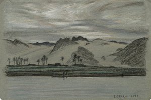 Från 30 teckningar av Nilens resa, nr 19