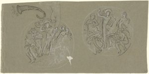 Studieark för Huntington Ceiling av Elihu Vedder
