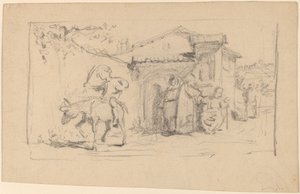 Son och åsna, ca. 1859. av Elihu Vedder
