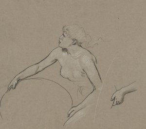Studier för Figure of Spring av Elihu Vedder