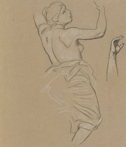 Studie för Figure of Autumn av Elihu Vedder