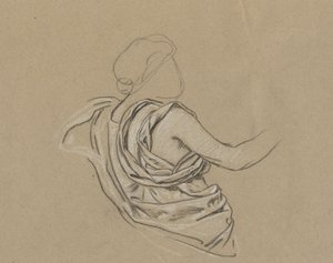 Studie för Figure of Autumn av Elihu Vedder
