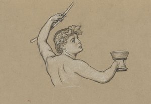 Studie för Figure of Autumn av Elihu Vedder