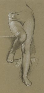 Studie för Figure of Fortune. Spiselkrans av Elihu Vedder