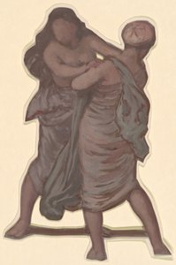 Studie för "Greek Girls Bathing" av Elihu Vedder