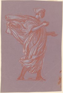 Studie för "Greek Girls Bathing" av Elihu Vedder