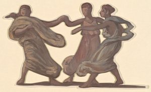 Studie för "Greek Girls Bathing" av Elihu Vedder
