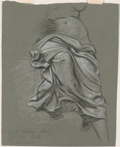 Studie för "The Fates Gathering in the Stars" av Elihu Vedder