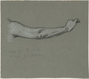 Studie för "The Fates Gathering in the Stars" av Elihu Vedder